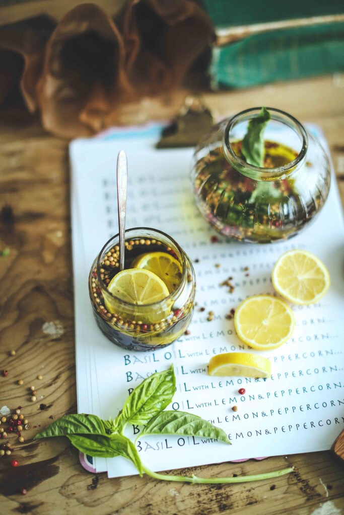 Basil Oil + Lemon & Peppercorn (Recipe)